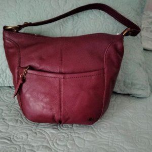 The Sak Cabernet Leather NEW Iris Hobo Bag Small Zip Shoulder Purse